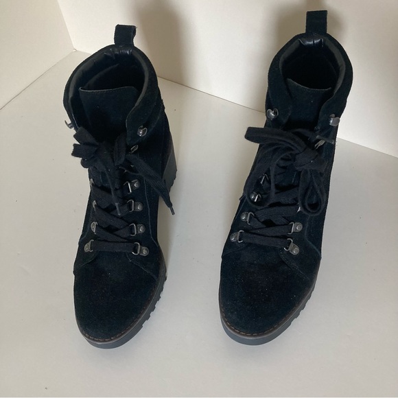 Caslon Jadey Lea Black Leather Lace Up Boots size 9.5 - Picture 10 of 10